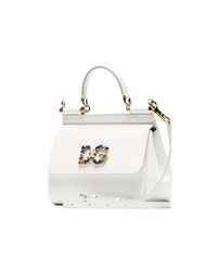 Dolce & Gabbana White Sicily Small Leather Shoulder Bag