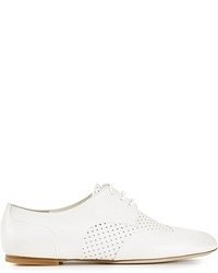 White Leather Derby Shoes