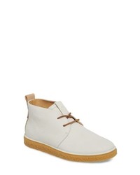 White Leather Desert Boots