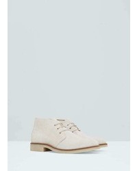 Mango Outlet Leather Desert Boots