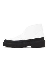 Clarks Originals White Galosh Desert Boots