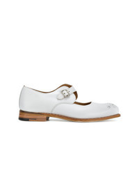 White Leather Double Monks