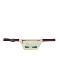 White Leather Fanny Pack