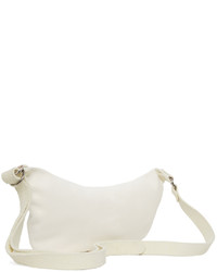 Guidi White Leather Large Belt Bag