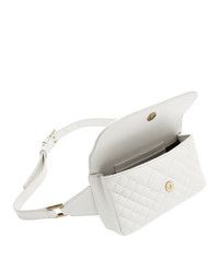 Versace White Mini Quilted Medusa Icon Bum Bag