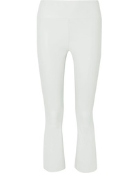 Sprwmn Cropped Stretch Leather Flared Pants
