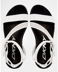 DKNY Active Sterling White Flat Sandals