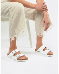 Birkenstock Arizona White Flat Sandals