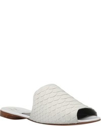 Gina Cordelia Python Leather Flat Sandals