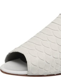 Gina Cordelia Python Leather Flat Sandals