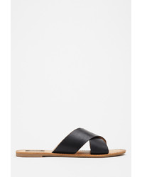 Forever 21 Faux Leather Crisscross Sandals