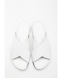Forever 21 Faux Leather Crisscross Sandals