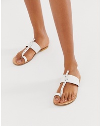 ASOS DESIGN Fellow Studded Leather Toe Loop Mules