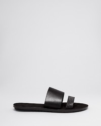 Eileen Fisher Flat Slide Sandals Folly Two Band