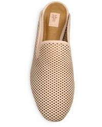 Frye Gwen Perforated Leather Flat Mules