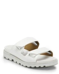 Marc by Marc Jacobs Leather Double Strap Slides