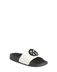 Tory Burch Lina Quilted Logo Slide Sandal