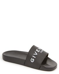 Givenchy Logo Leather Slides