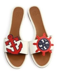 Tory Burch Maritime Leather Slides