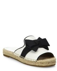 Michael Kors Michl Kors Collection Hawn Bow Leather Espadrille Slides