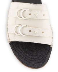 Rag & Bone Geneva Leather Espadrille Slide Sandals