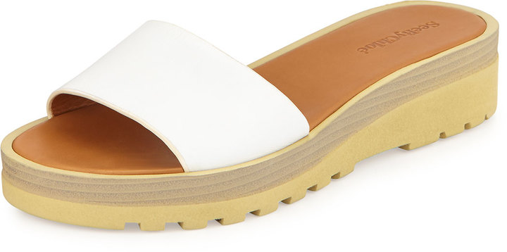 See by Chloe Robin Micro Sole Slide White 230 Neiman Marcus