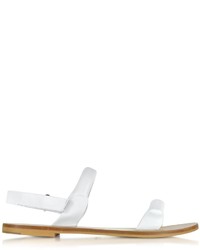 See by Chloe See By Chlo White Leather Flat Sandal