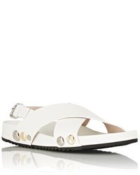 Marc Jacobs Studded Crisscross Strap Sandals White Size 85