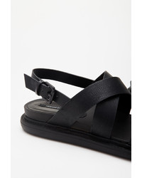Forever 21 Textured Faux Leather Sandals