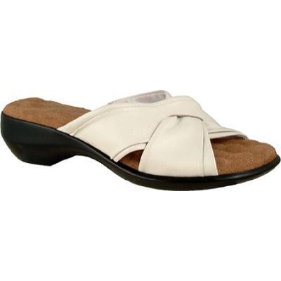 Walking Cradles Lansing White Leather Sandals, $54 | Shoebuy | Lookastic