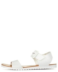 Charlotte Russe White Sole Single Strap Flat Sandals