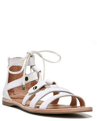 Franco Sarto Baxter White Leather Gladiator Sandals