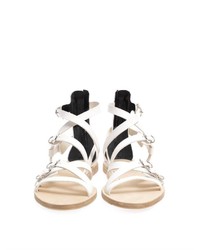 Balenciaga Bickle Leather Gladiator Sandals