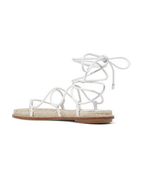 Paul Andrew Wrap It Up Leather Espadrille Sandals