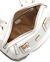 Kooba V Couture By Bacoli Pipe Trimmed Duffel Bag White