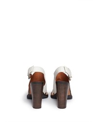 Derek Lam 10 Crosby Jemina Stacked Heel Leather Sandals