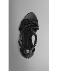 Burberry Slim Strap Leather Sandals