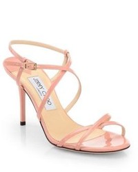 Jimmy Choo Elaine Strappy Patent Leather Sandals
