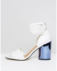 Asos Hold On Premium Leather Heeled Sandals