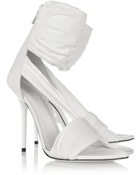 Versace Leather And Satin Jersey Sandals