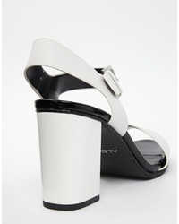 Aldo Onaosen Leather White Heeled Sandals