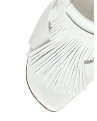 Tod's 115mm Fringed Leather Sandals
