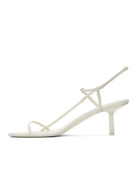 The Row White Bare Heeled Sandals