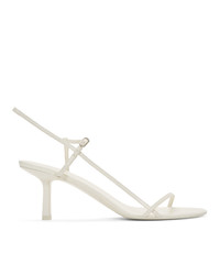 The Row White Bare Heeled Sandals