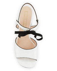 Marc Jacobs Wilde Tie Block Heel Sandal White