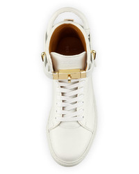 Buscemi 100mm Golden Padlock Sneakers White