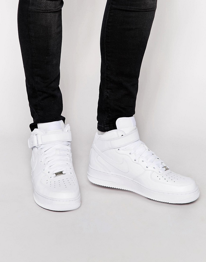 Nike Air Force 1 AF-1 '82 White High Top Sneakers - 315123-111