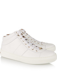 Jimmy Choo Bells Leather Sneakers White