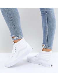 Vans Classic Sk8 Hi Trainers In All White