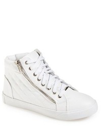 steve madden white quilted sneakers